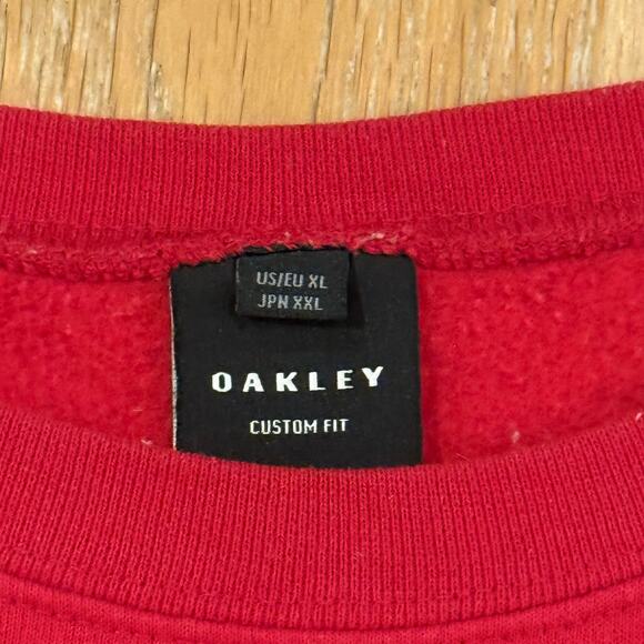 Vintage Oakley Spellout Logo Red Crewneck Sweatshirt Men’s Size XL - Picture 3 of 8